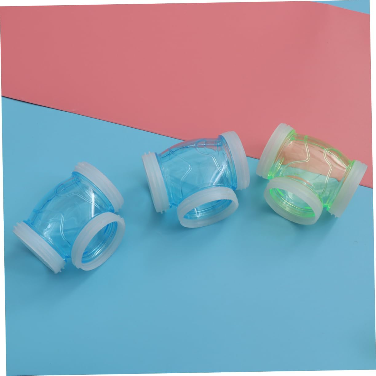 POPETPOP 9Pcs Hamster Tunnel S Shape Curved Pipe T Shaped Pipe Straight Pipe Random Color Plastic Tubes for Hamster Cage Expand Play Space for Pets