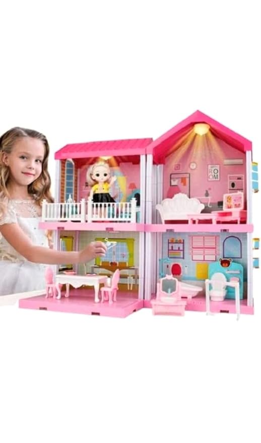 RK HUB Dream Palace Doll House Play Set Girls Doll House Play Set