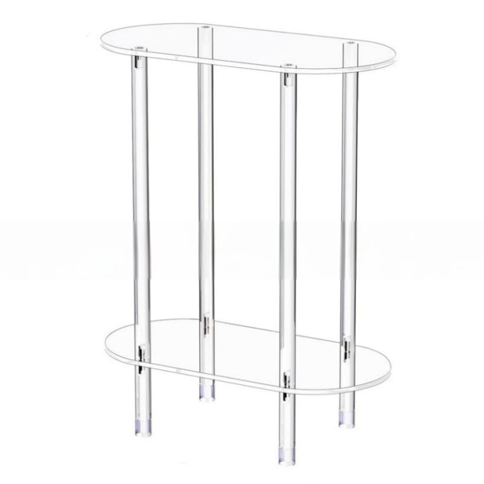 Hsioluted Oval Shape Rack Holder Multipurpose 2Layer Storage Shelf Efficient Home Organization Stand Holder Rack Home Organization