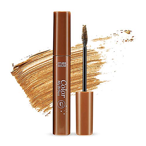 ETUDE HOUSE Color My Brows MAX 9g #4 Natural Brown | Brow Mascara With Coloring, Nutrition and Moisturizing Effect to Create a Natural Refined Look