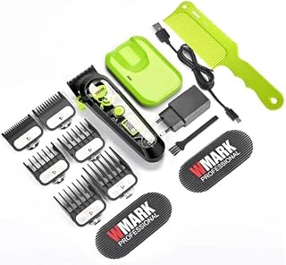 Exclusive Wireless Charging Barber Professional Men's Barber Tool Type-C Interface with Base Electric Clipper (Green)