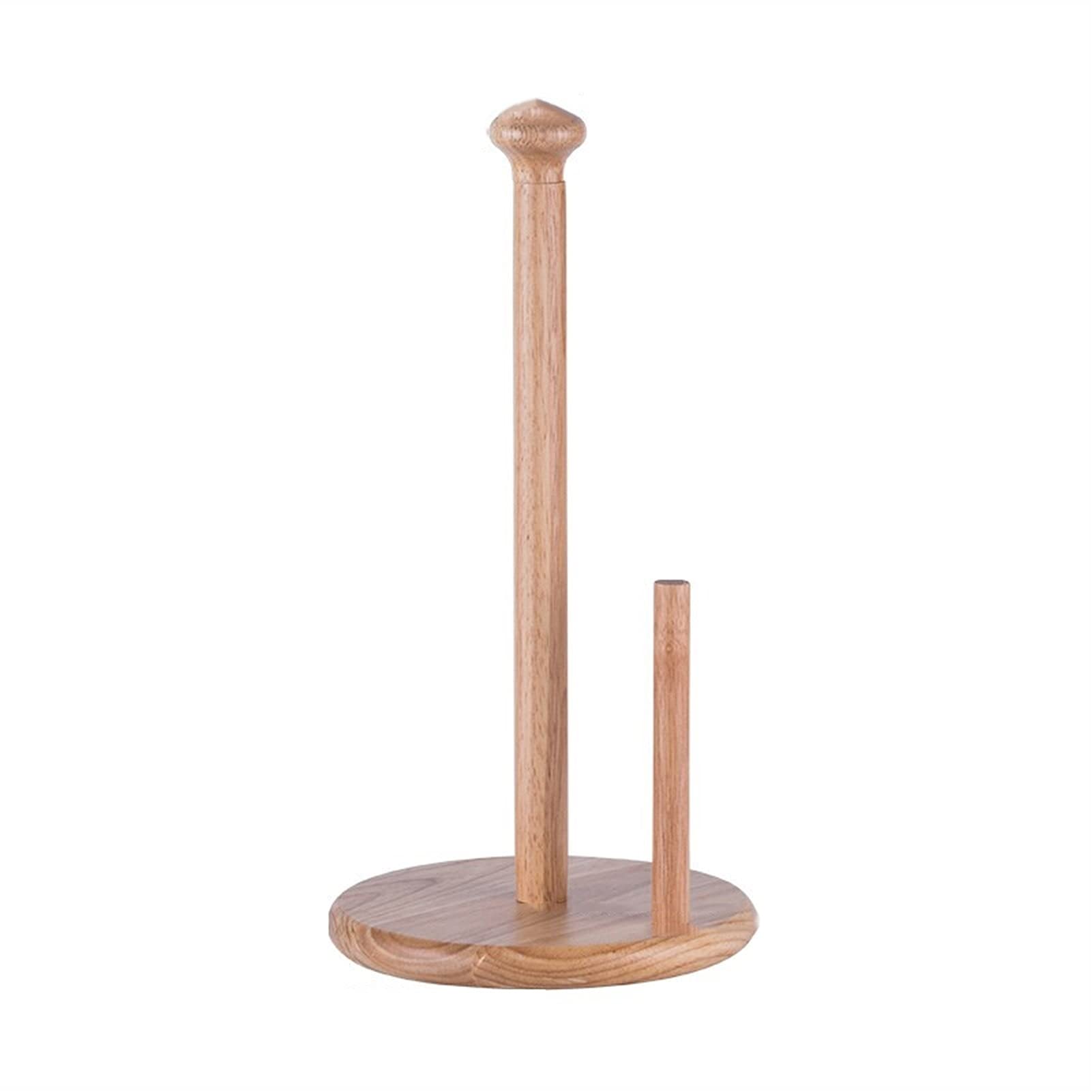 Creative Standing Paper Towel Holder - Kitchen Hanger Rack， Simply Countertop Wooden Roll for Cabinet Table(B)
