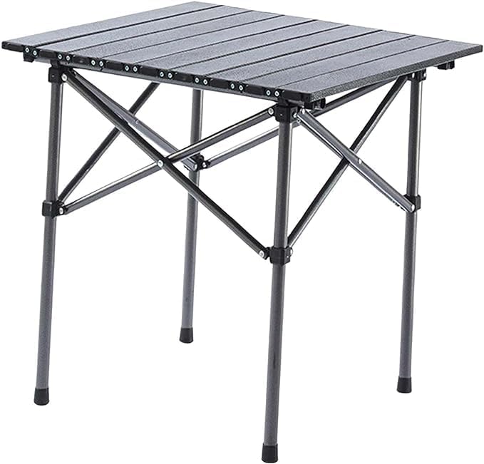 FABSPORTS Folding Camping Table, Portable Square Table for 2 Persons - Collapsible, Lightweight with Carry Bag for Camping, Hiking, Picnics, BBQs, Beach Trips & Tailgating (19.7 x 19.7 x 19.7 inches)