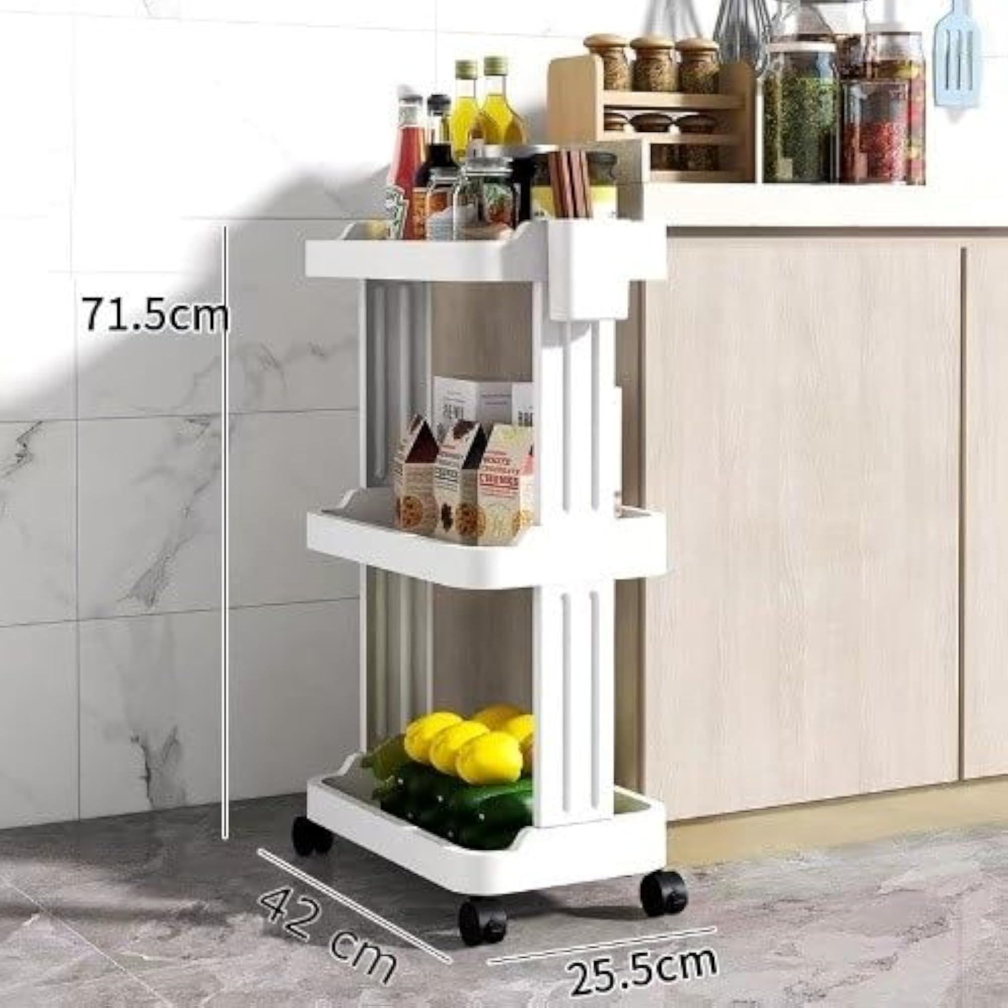 Plastic 2/3 Tier Kitchen Space Storage Folding Organizer Shelf