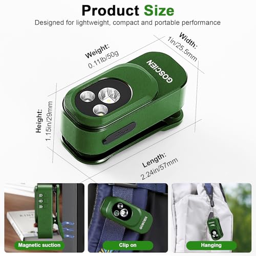 Lampe de poche EDC étanche IPX6 rechargeable 3 modes d'éclairage