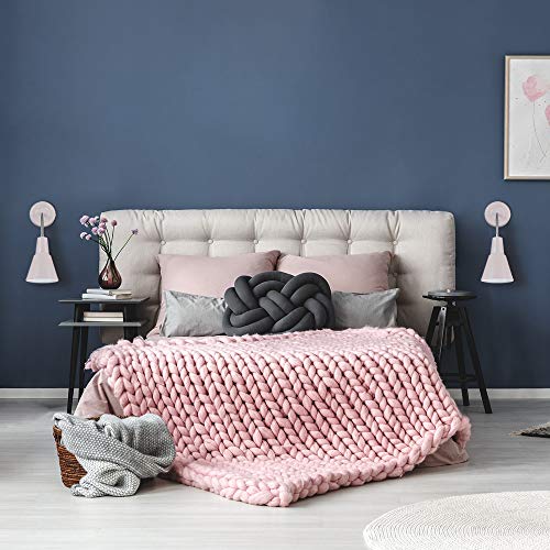 Globe Electric 13064 Sophie 1-Light Plug-In Or Hardwire Wall Sconce, Chrome Gooseneck, Matte Rose, 6Ft Clear Cord #TOP7