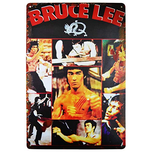 Image of Zesta Bathroom Decor Items Washroom Decor Tin Sign | Aesthetic Posters Wall Poster for Bedroom | Magnetic Cafe Decoration Items / Restaurant Decorations Items | Quirky Home Decor Bar Accent - bruce lee 1
