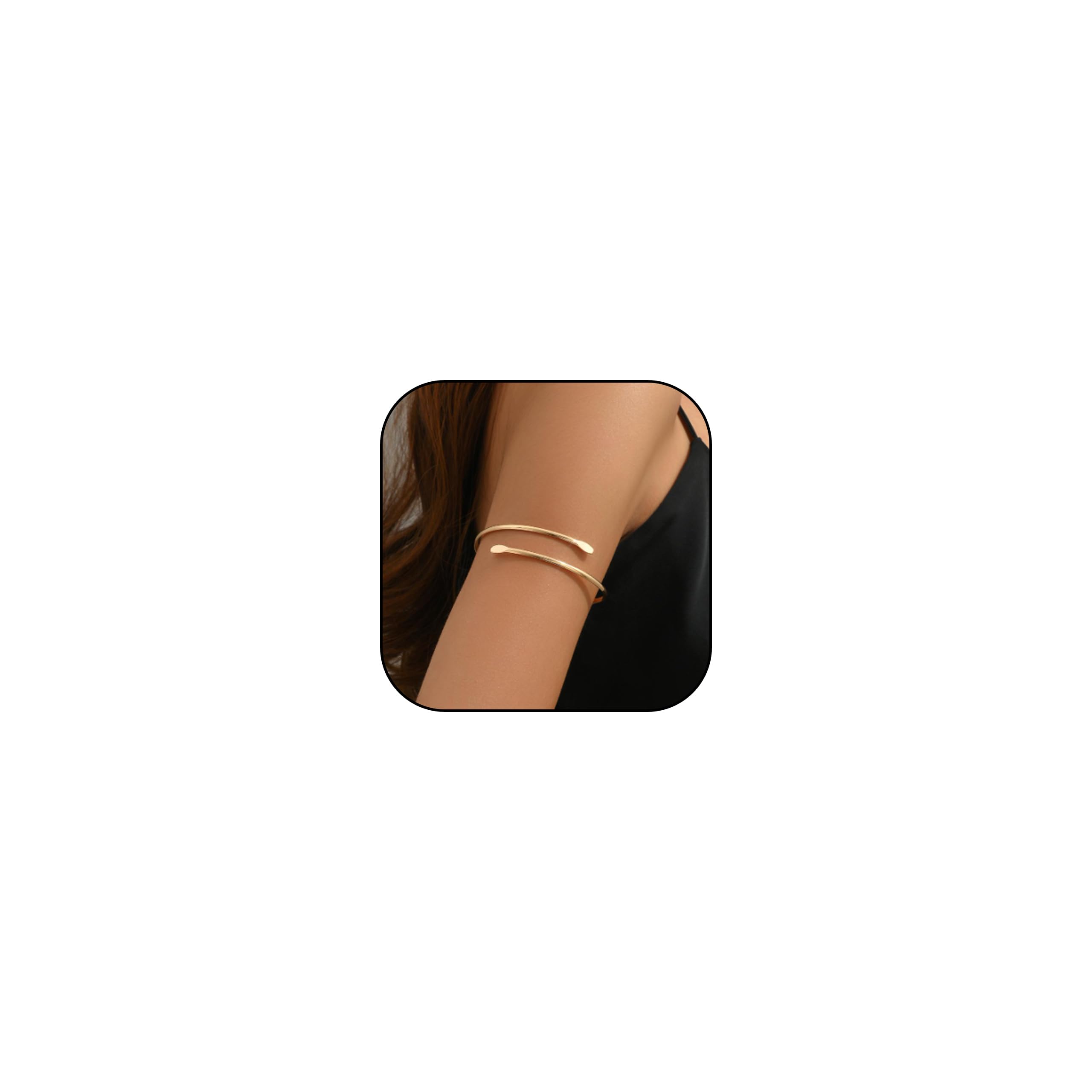 Long tiantianArm Cuff Gold Arm Cuff Jewelry for Women Upper Arm Cuff Bracelet Trendy Bangle Bracelet Armband Jewelry Gifts