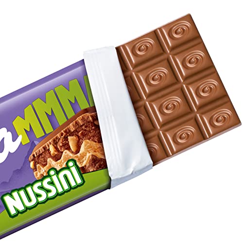 Milka Mmmax Nussini – Alpenmilch-Schokolade mit feiner Haselnusscreme, Nüssen und knuspriger Waffel – 270g 2