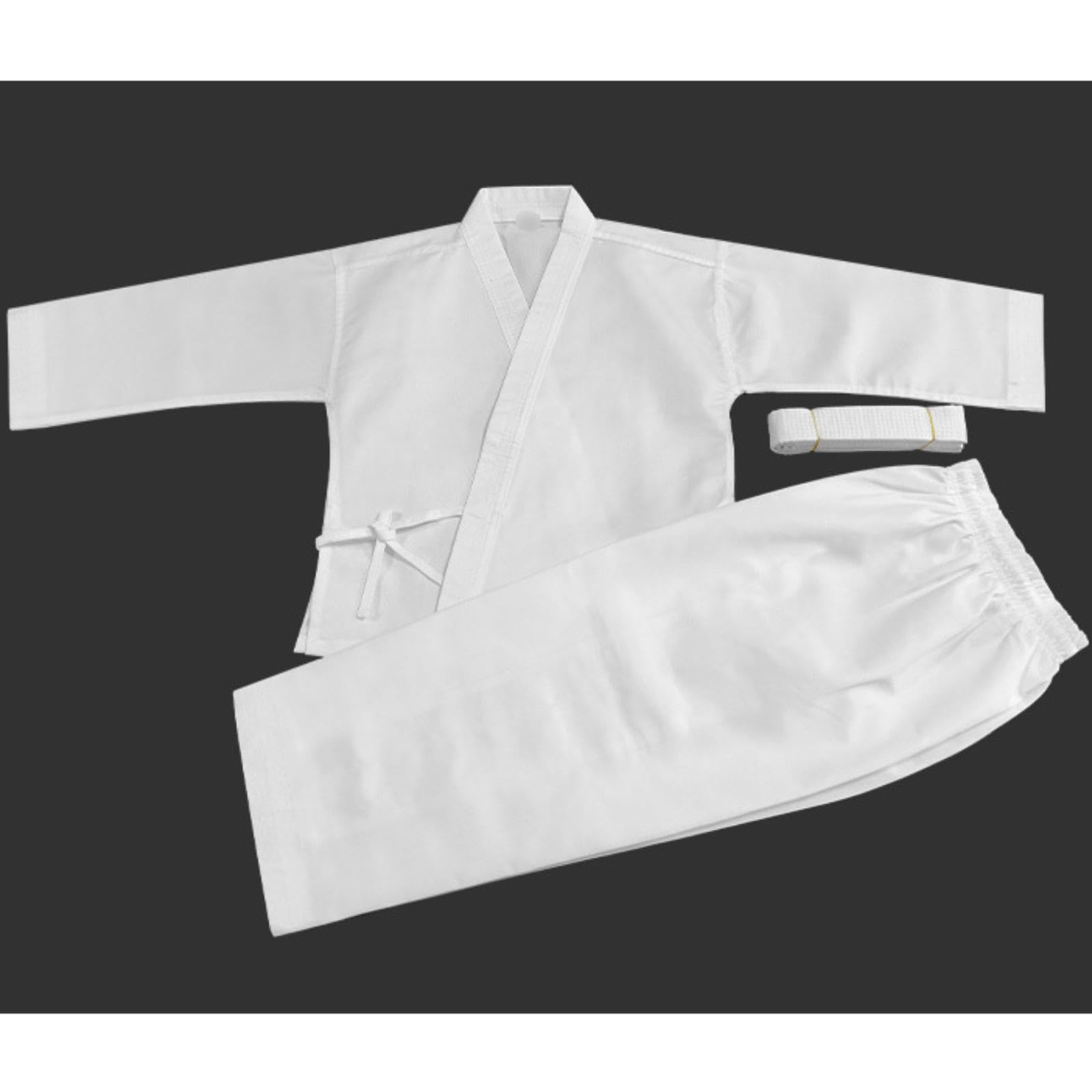 perfk Uniforme da karate, tute da karate, set con cintura, elastico in vita, versatile gi da karate, abbigliamento da karate per esercizi di allenamento di