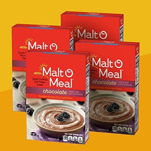 Chocolate Malt-O-Meal®, Quick Cooking Hot Breakfast Cereal, 28 Ounce Box (Pack Of 4) #TOP4