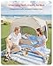 QPAU Inflatable Toddler Travel Bed with Tent – Lightweight Blow Up Kids Air Mattress with Hand Pump – Indoor & Outdoor Portable Sleeping Solution for Camping, Travel, Home, Grandma’s – Ages 3+