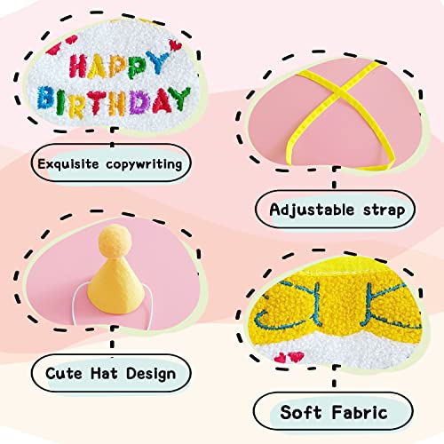 Miniatura 3 de Pañuelo De Cumpleaños Para Perro, Sombrero De Cumpleaños Para Gato, Sombrero De Cumpleaños Para Perro, Sombrero De Fiesta Para Perro, Babero De Feliz Cumpleaños Para Mascota Amarillo