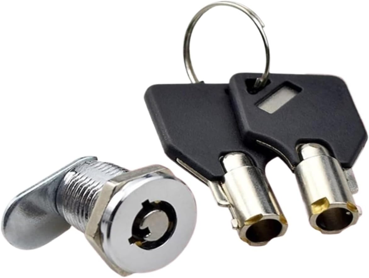 Mini Tubular Cam Lock 1Pcs with Two Key-Way Design for Cabinet Drawer Storage Box