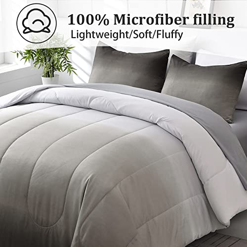 Juegos de ropa de cama de microfibra ligera con efecto degradado premium 4