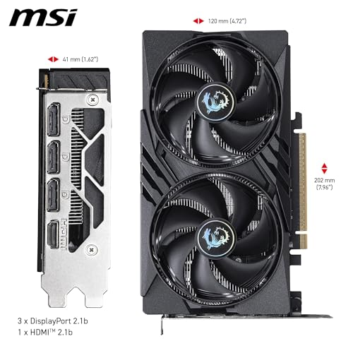 Image of MSI GeForce RTX 5050 8G Gaming OC Graphic Card - NVIDIA GeForce RTX 5050 GPU, 8GB GDDR6 128-bit Memory, 20 Gbps, PCI Express Gen 5 x16 Interface, Upto 2632 MHz, Twin FROZR 10