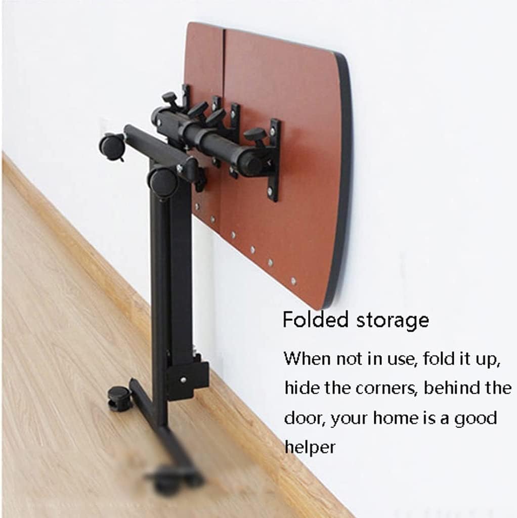 Overbed Table Foldable Mobile Overbed Table - Hospital Bed Table for Home or Medical Use Height Adjustable Bed Side Table with Swivel Wheels Lightweight