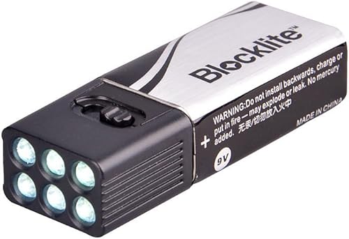 Lixada Linterna LED de mano de 9 voltios mini linterna de camping súper brillante Pokect linterna de luz para acampar al aire libre, senderismo,