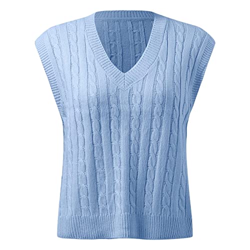 Blusa de mujer sin mangas cuello en V con estampado informal de caída fluida y suave
