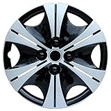 ILuvic ホイールカバー ホイールキャップ 14インチ 4枚セット 取り付け簡単 スチールホイール用 汎用品 自動車装飾 ホイール 傷を隠す カッコいい (D)