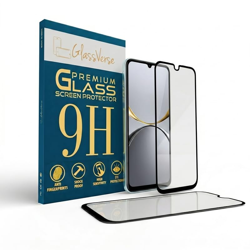 Image of GlassVerse Toughened Oleophobic Tempered Glass For Lava yuva Star 3 (Pack Of 2) with Free Installation Kit. Full screen Coverage - 6.75 inch