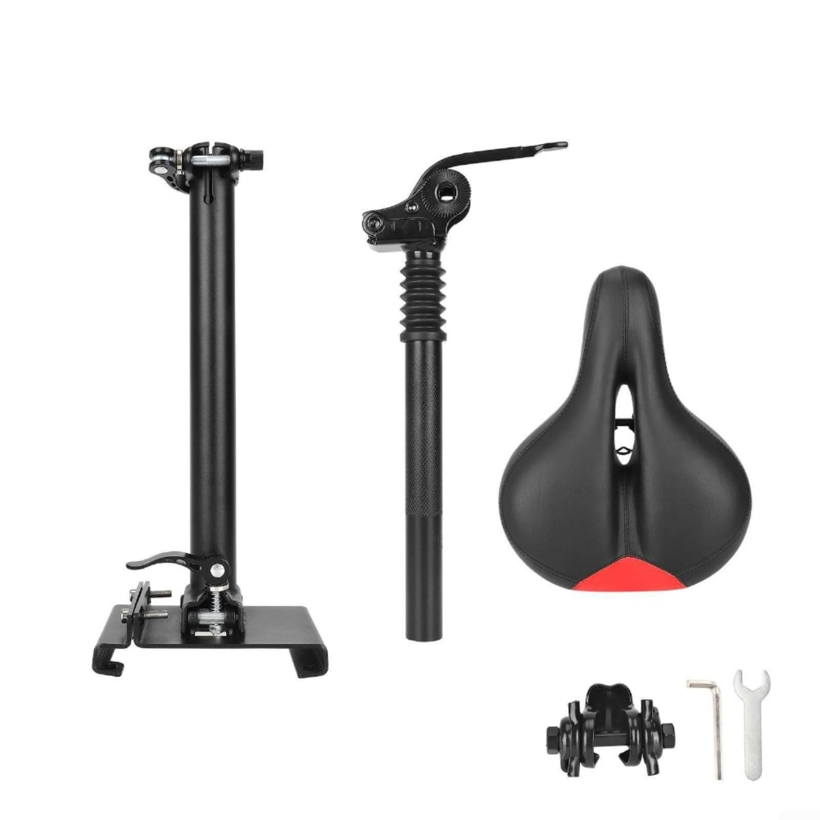 Siège pliable pour scooter électrique Xiaomi M365 Pro 1S, selle réglable en aluminium avec pare-chocs noir