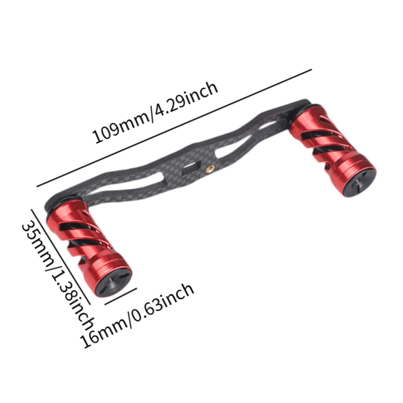 Menolana Fishing Reel Power Handle Baitcasting Reel Replacement Part Double Knob Fishing Reel Crank, red