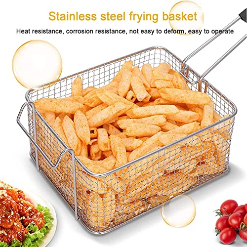 Kommerzielle Gas-Fritteuse mit Korb und Deckel, 8 l Edelstahl-Desktop-Fritteuse, Fritteuse für Hähnchen-Hausküchen-Restaurants – Bild 4