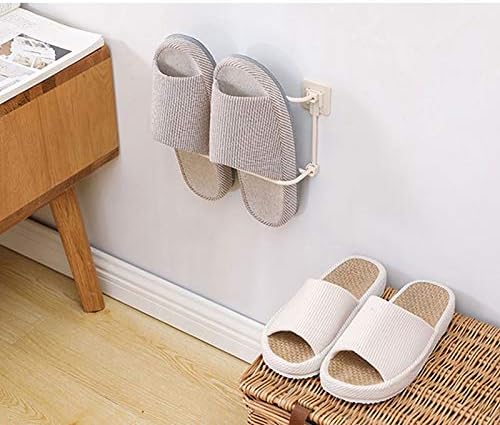 Wall Mounted Shoe Rack Foldable Shoes Hanger Slippers Drain Storage Rack Shelf Shoe Hanging Holder Bathroom Bedroom Organize (Color : B) (C)