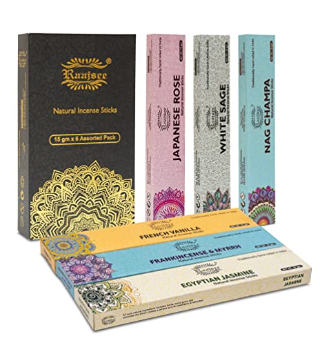 Raajsee RJ-MLT Incense Sticks 6 Pack Variety Set 15Gm Each cover