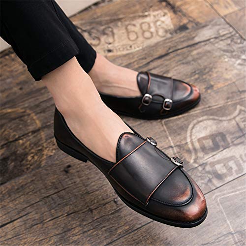 Men Driving Oxfords Casual Classic Vintage Loafer Soft Microfiber Leather Metal Decoration Boat Moccasins Round Toe4