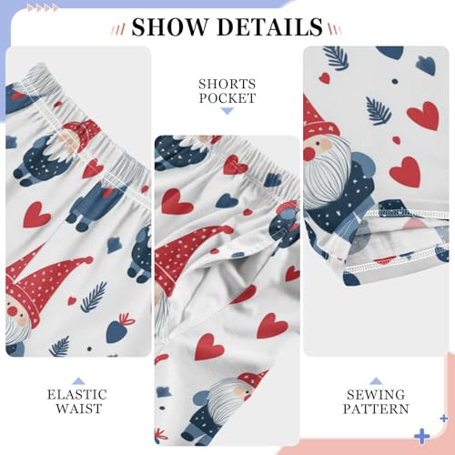 Pajama Bottoms, Pajamas Pant Cute Gnomes Hearts Lounge Wear Casual Colorful Sleep Long Pants Soft Pjs Sleepwear4