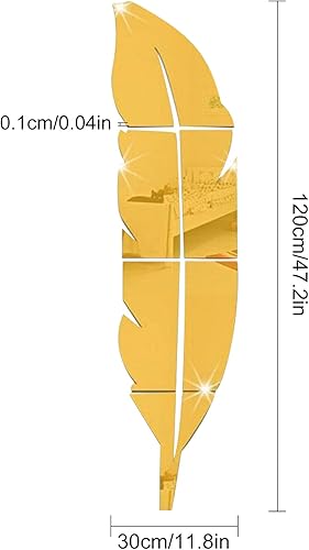 Miniatura 2 de CREATCABIN Adhesivo acrílico 3D para pared, diseño de plumas, autoadhesivas, removibles, ecológicas, para el hogar, cocina, dormitorio, sala de