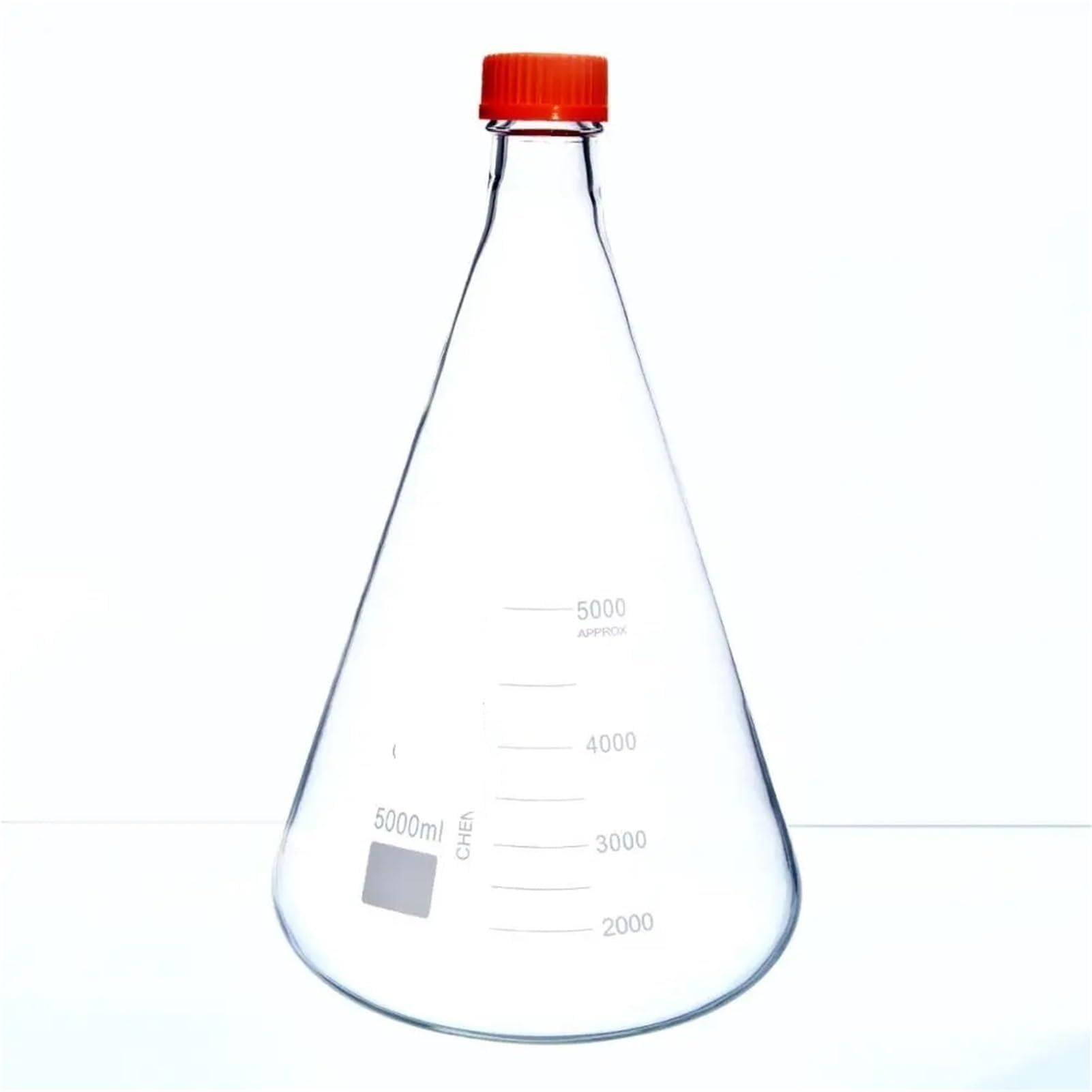 Juego de matraces de vidrio, Juego de 3 matraces cónicos con tapón de rosca de vidrio de borosilicato de alta densidad, tipo Erlenmeyer, resistencia GL45