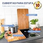 WENKO Placas protectoras para cocina Mod Almuerzo, ajustable en altura para todo tipo de cocinas, tabla de cortar y protector contra salpicaduras, vidrio, 30 x 52 cm, juego de 2
