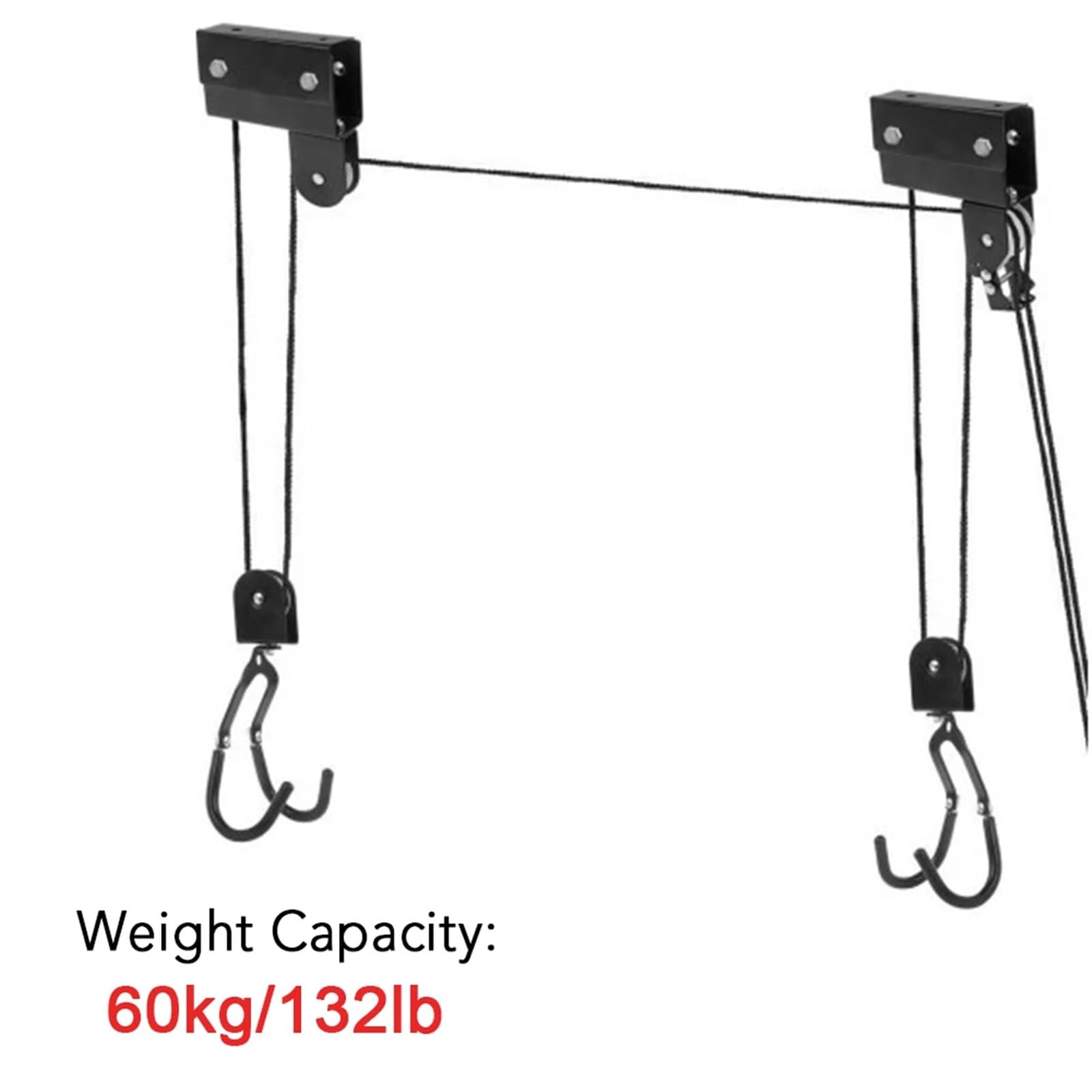 Kajak-deckenlift Fahrradaufhänger mit 60 kg Lager, Flaschenzug, Garagenaufbewahrung, Fahrradlift, Flaschenzugsystem for Fahrrad, Kajak, robuster Decken-Fahrradaufhänger Garagen-lagerlift(Type 2)