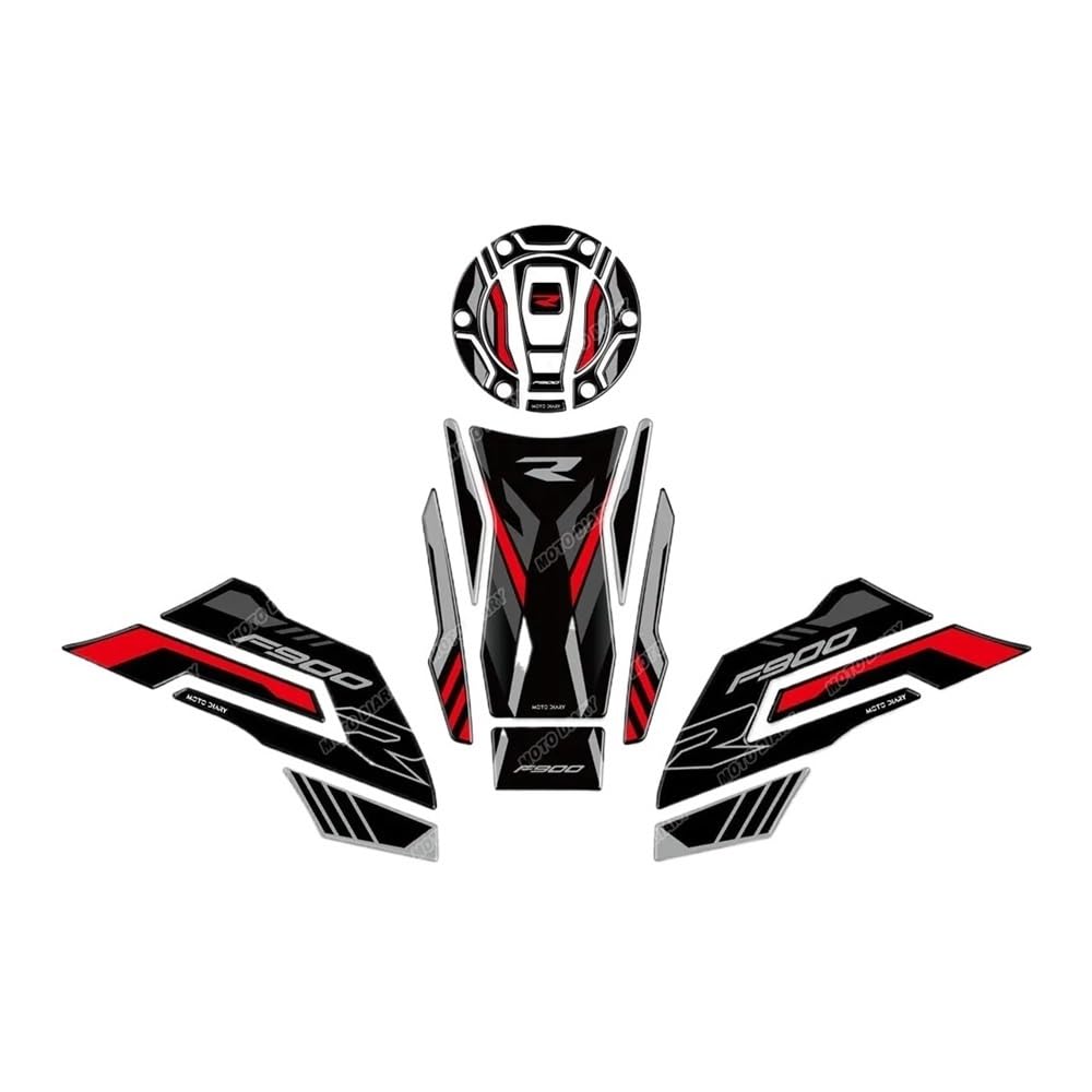 for F900R F 900 R F900 R 2019-2024 2023 Motorrad Fuel Tank Pad Sticker Set Gas Oil Protection Decals Motorbike Tank Side Traction Fuel Decal Tank
