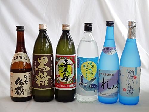 黒糖焼酎6本セット 黒麹仕込み 甕壺三年貯蔵海亀の