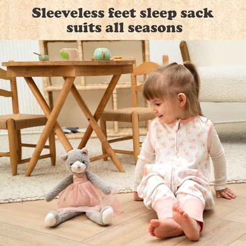 Image of Toddler Sleep Sacks for 3t-4t, 1 Pack Baby Wearable Blanket with Feet, Sleeveless Breathable Sleep Sacks for Baby Boys Girls
