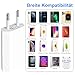 USB-Stecker, (2 Pack) USB-Netzstecker, für iPhone 11, 8, 7, 6, 6S, XR, XS, X, SE, Android, Samsung, Xiaomi, Huawei, Motorola, Sony, LG Smartphones, Kameras, MP3 usw, Universal 5V 1A Power Adapter