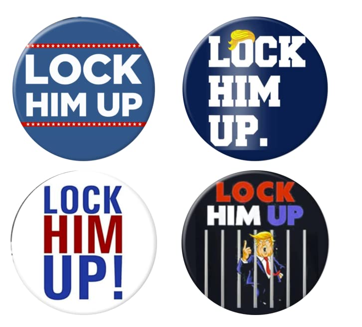 Lock Him Up buttons (4pack) Lock up Donald Trump
