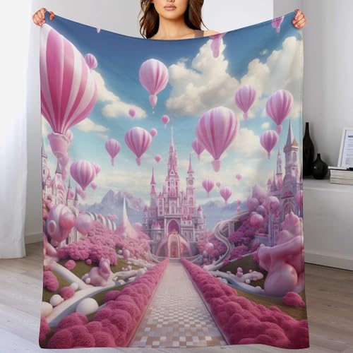 Couverture de salon en flannel premium d'une douceur château Rose - 2
