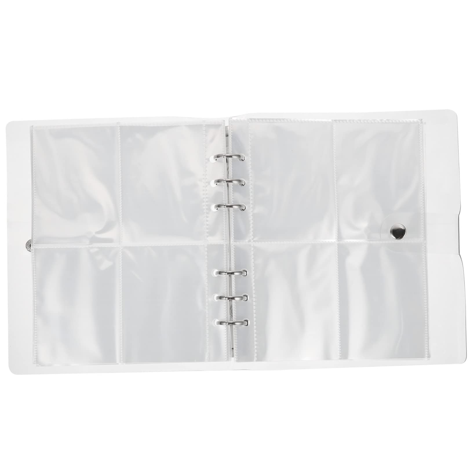 SOLUSTRE Clear Colorful Mini Photo Album Loose Leaf Binder for Storage DIY Handmade Design Materials for Photos Postcards