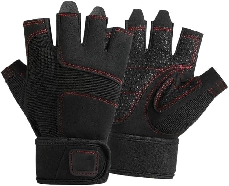 Anti-Slip Fitness Half Finger Nylon Gloves Horizontal Bar Training Breathable Sports