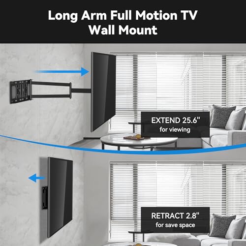 Image of FORGING MOUNT Long Arm Corner TV Wall Mount for 26-60 Inch TVs