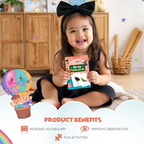 Image of SPARTAN KIDS Bird Flash Cards for Kids | 27 Early Learning Flash Cards Easy & Fun Way of Learning 1 Year to 6 Years Babies