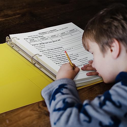 Samsill Durable 1 Inch Binder, Made In The Usa, D Ring Binder, Customizable Clear View Binder, Yellow, Holds 225 Pages #TOP7