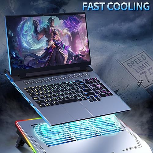 Image of CLAW Frost K42 RGB Laptop Cooling Pad with 3 Motor Fans, 2 Adjustable Height | Black