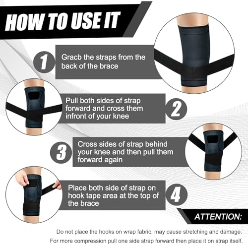 Image of NEENCA Professional Knee Brace,Knee Compression Sleeve Support for Men Women with Patella Gel Pads & Side Stabilizers,Medical Grade Knee Pads for Running,Meniscus Tear,ACL,Arthritis,Joint Pain Relief