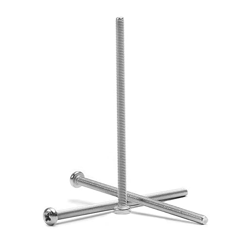 Miniatura 81 de MroMax 30 tornillos de máquina Phillips de cabeza plana M2 x 0.197 in, acero inoxidable 304 18-8, rosca completa, tornillos de cabeza cruzada gris